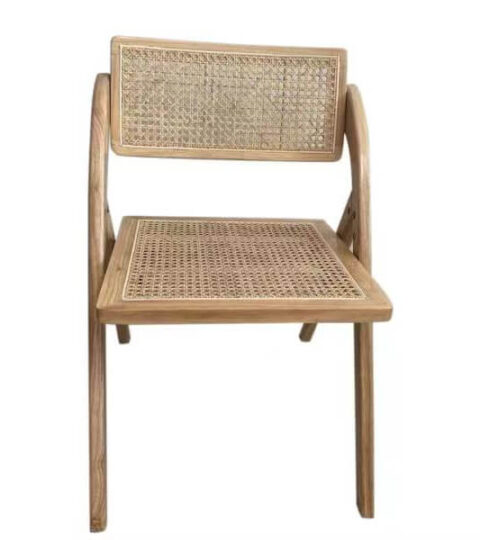 Vintage Rattan Folding Chair