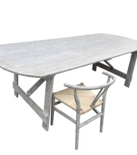Oval Wooden Folding Table
