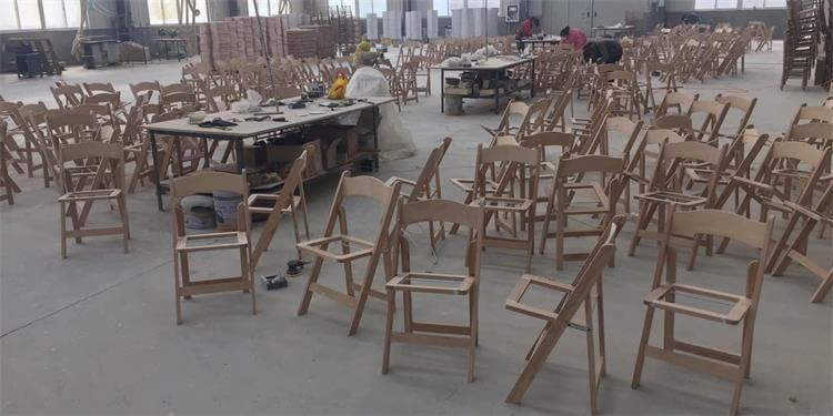 sanding work for folding chairs 