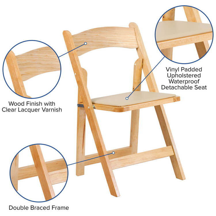 Wooden Folding Chairs Wholesale Padded Folding Chair With Cushions   Wooden Folding Chair 