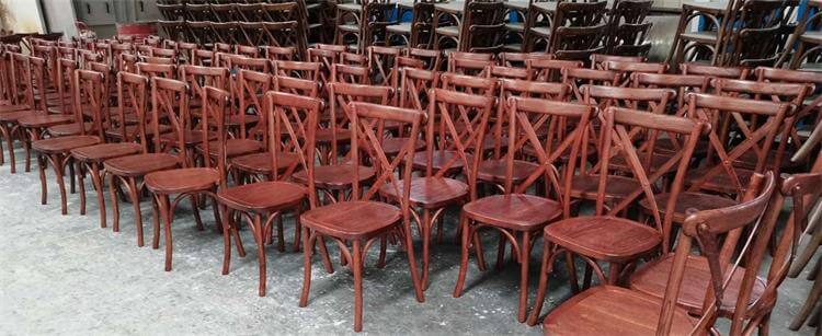 Germany Fruitwood crossback chairs