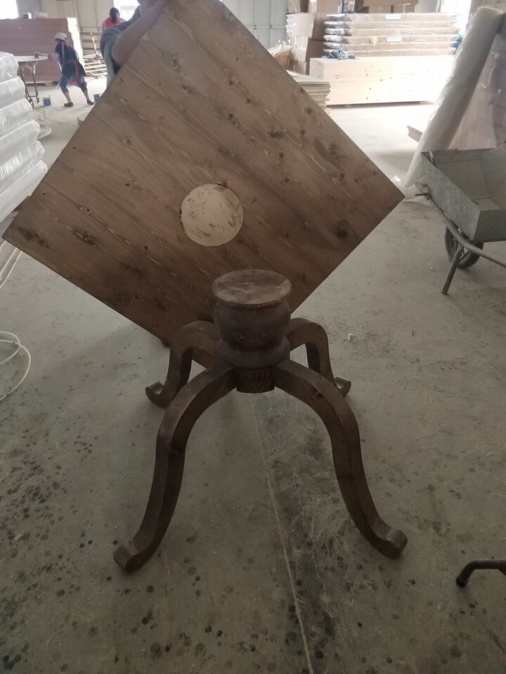 round wood table top
