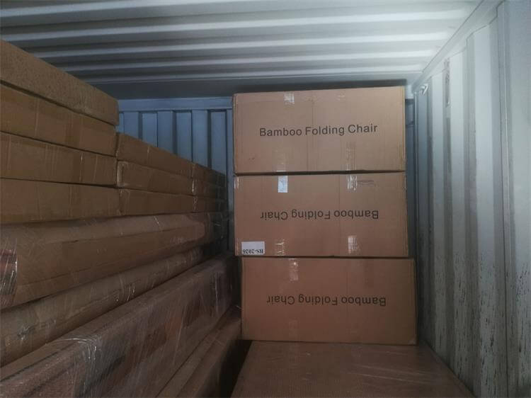 loading container of folding chairs