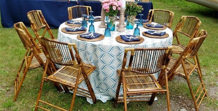 outdoor bamboo folding chairs