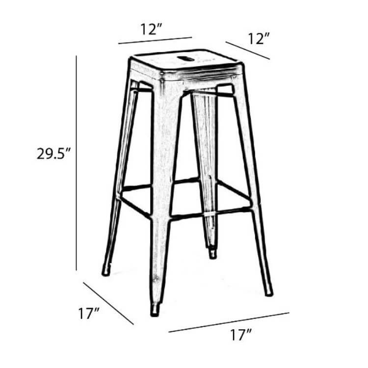 tolix chair barstool size