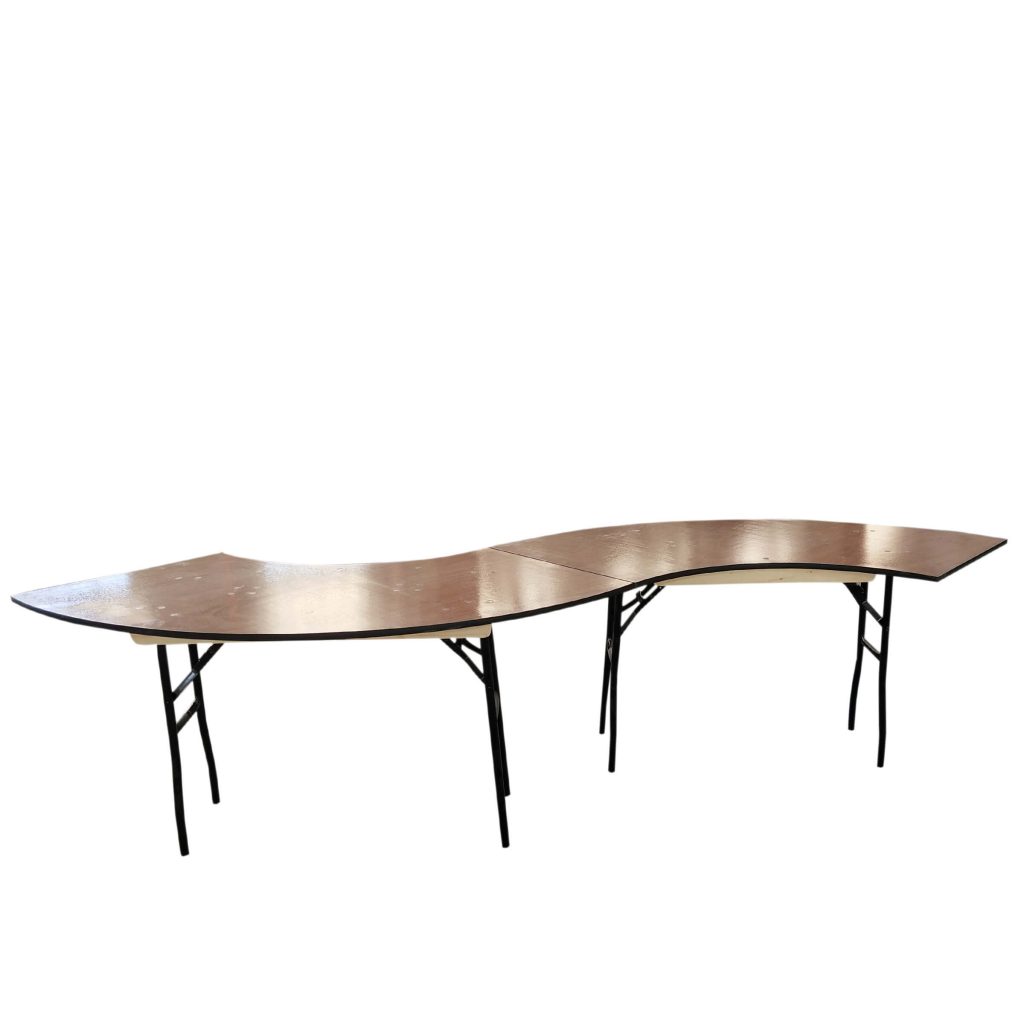 Serpentine Folding Table Manufacturer|Wooden Banquet Table Factory