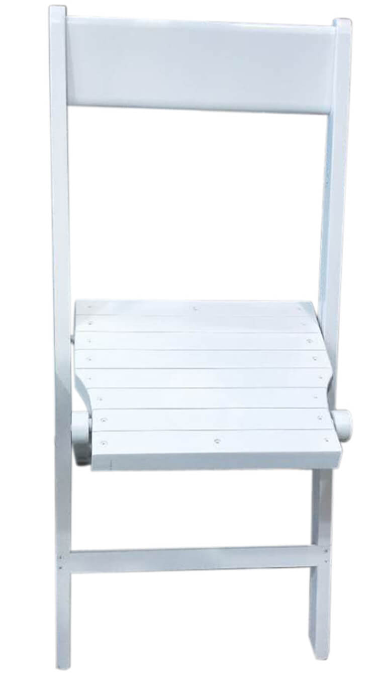 white 1942 folding chair