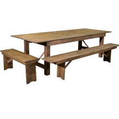 wood farmhouse table