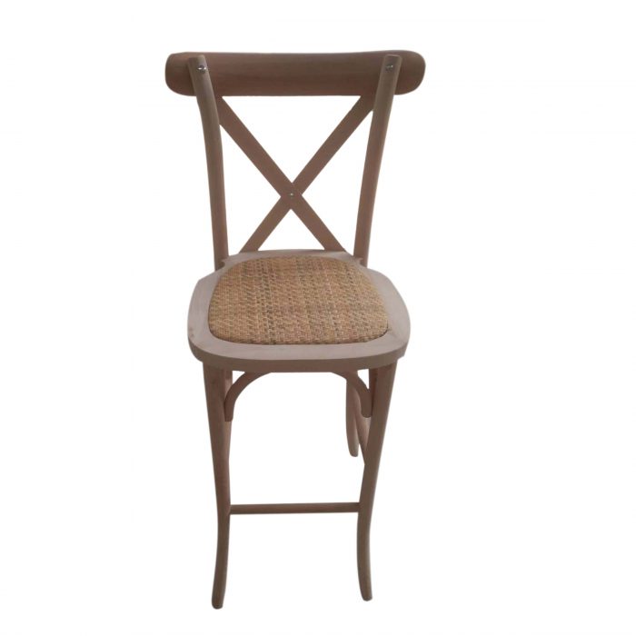 crossback chair barstool rattan seat