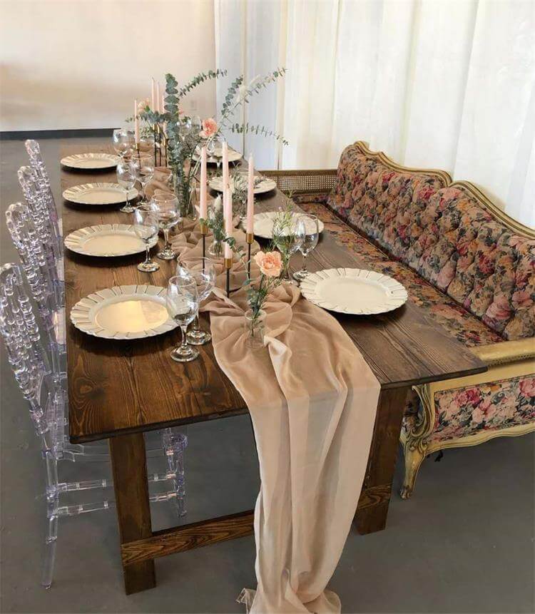 Rustic tables with napoleon chairs