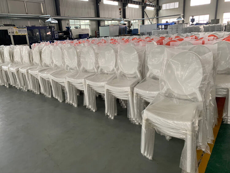 white ghost chairs