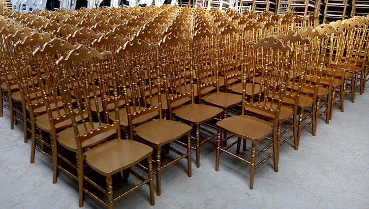 wooden gold VIP chair