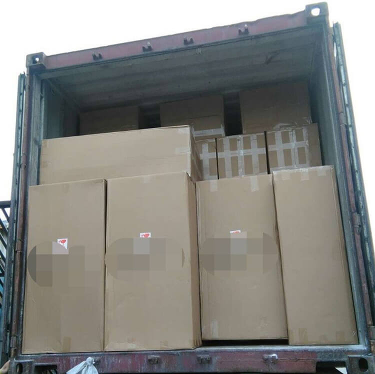 loading container of tiffany chairs