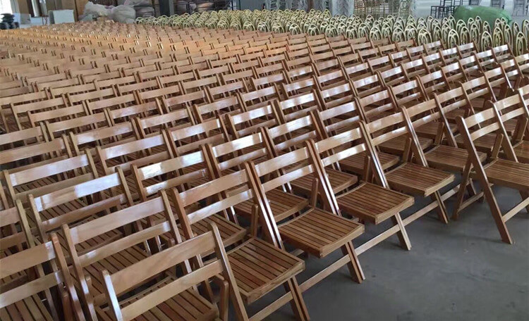 mass production of wedding chairs