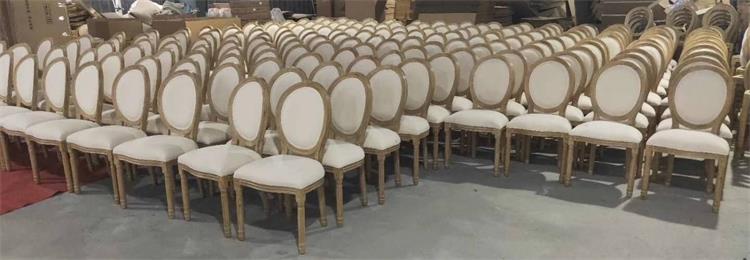 mass production of fabric wooden louis chairs