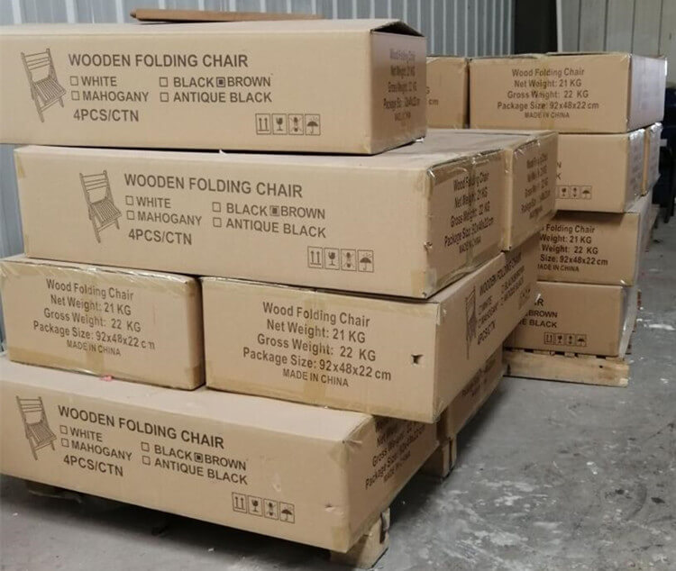 export boxes for chairs