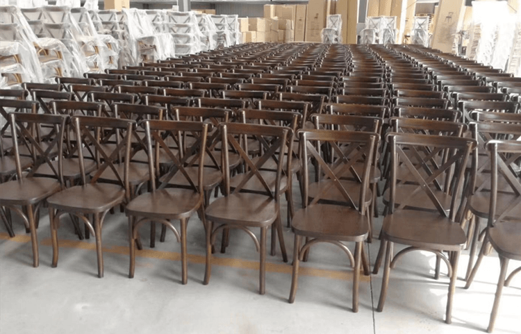 brown crossback chairs