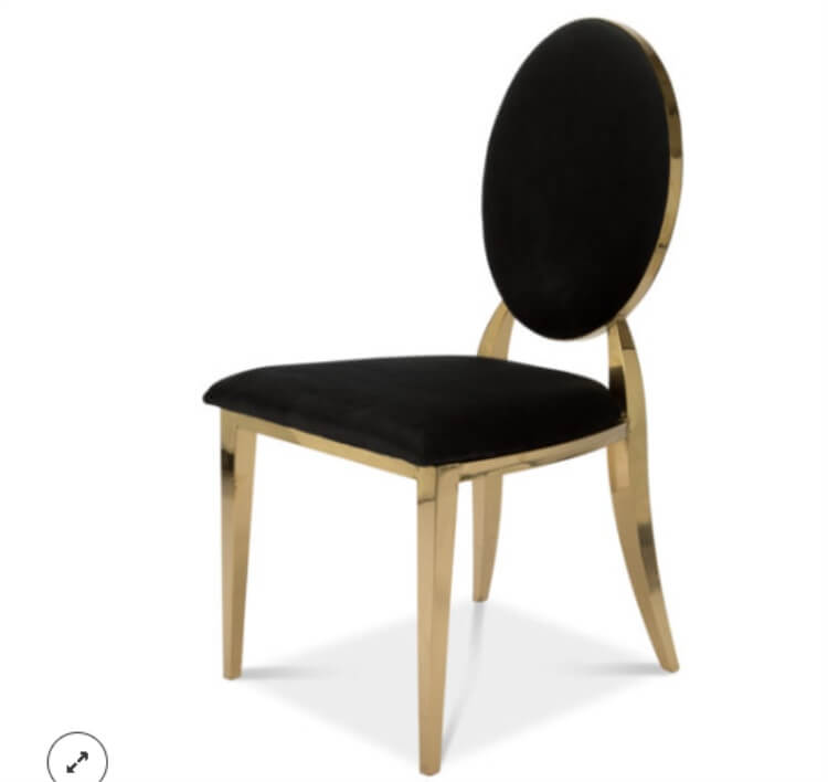 Chameleon chair back with Gold