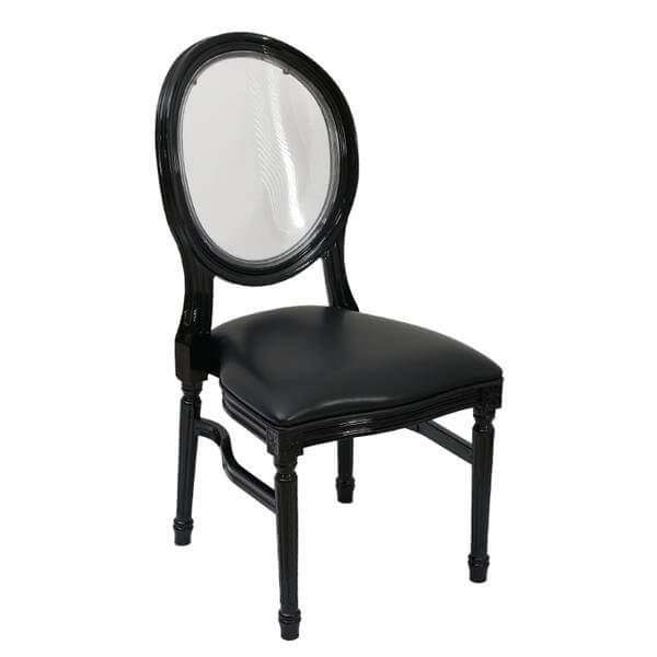 Clear back resin louis chair wholesale
