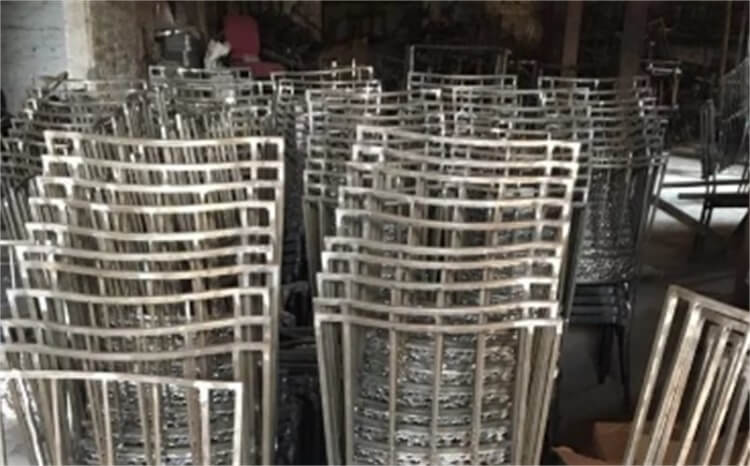 Iron dining chairs production
