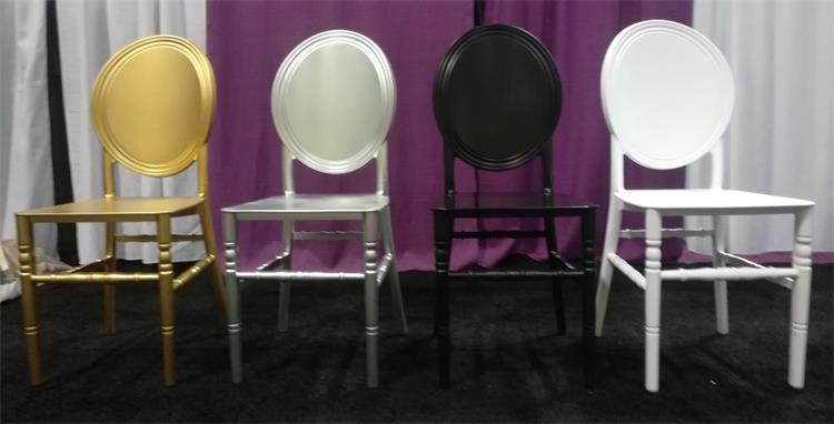 O back chiavari chair solid back