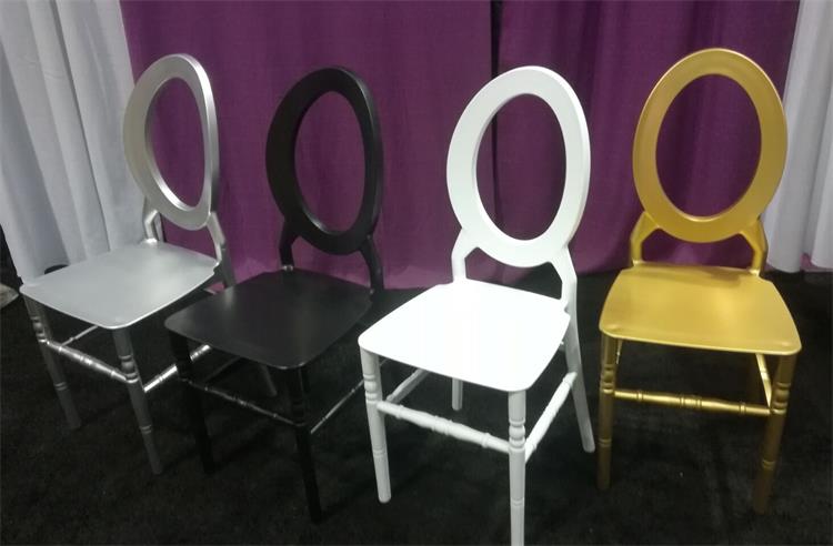 O back chiavari chair white