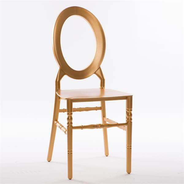O back resin chair gold