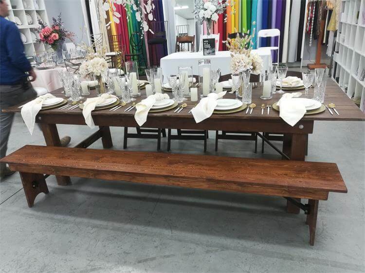 bench color match farm table