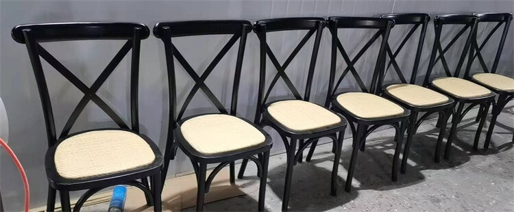 black cross back chairs
