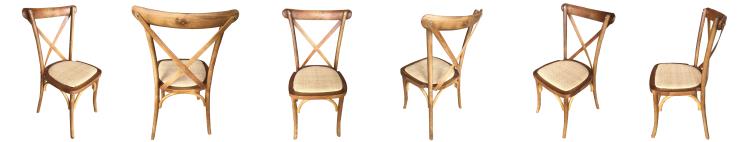 natural light crossback chairs