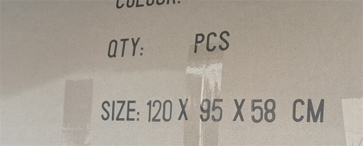 packing size of box