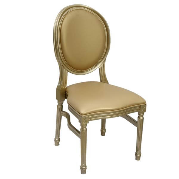 Resin Pop Louis Banquet Chair - Gold