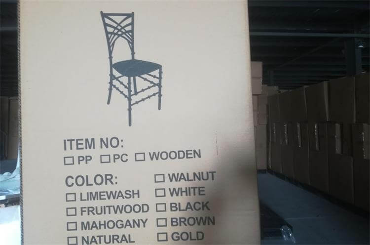 shipping mark of resin chairs