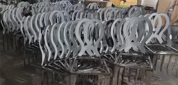 stainless steel gold chairs