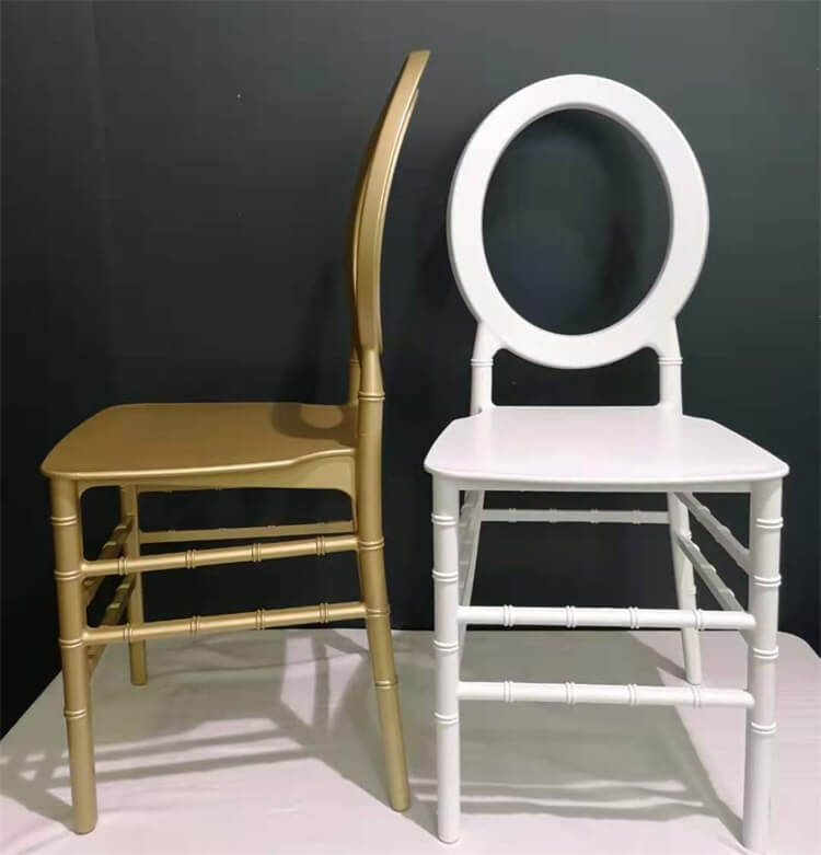 white and gold chairs