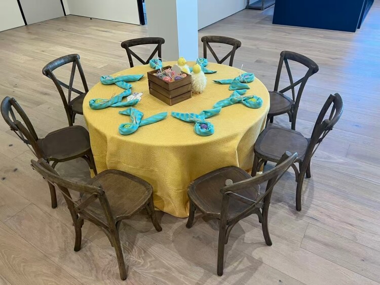 wooden kid crossback chair