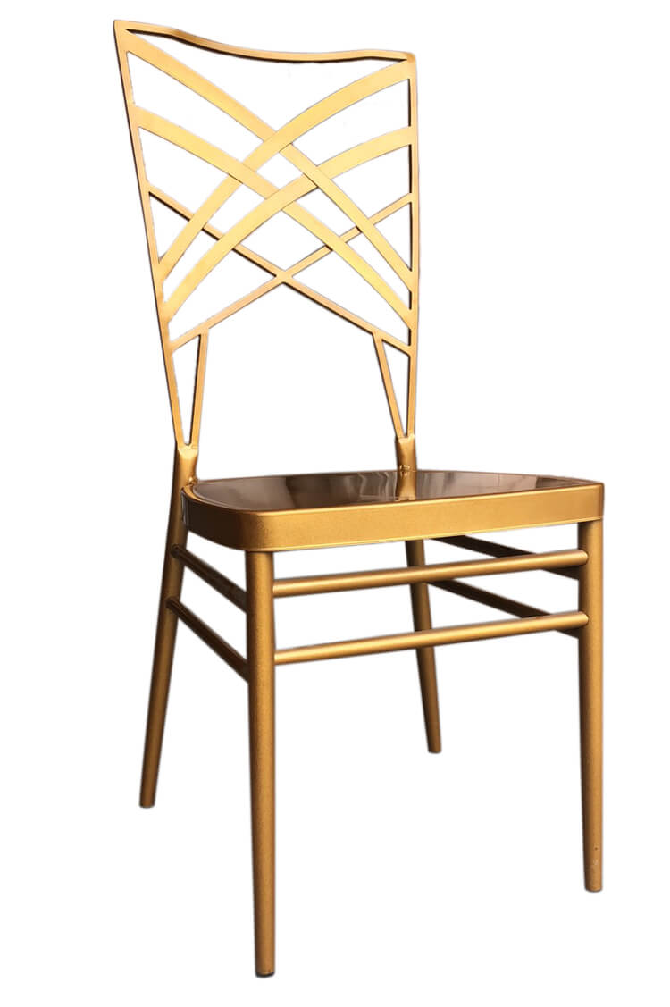 gold steel chairs wholesale