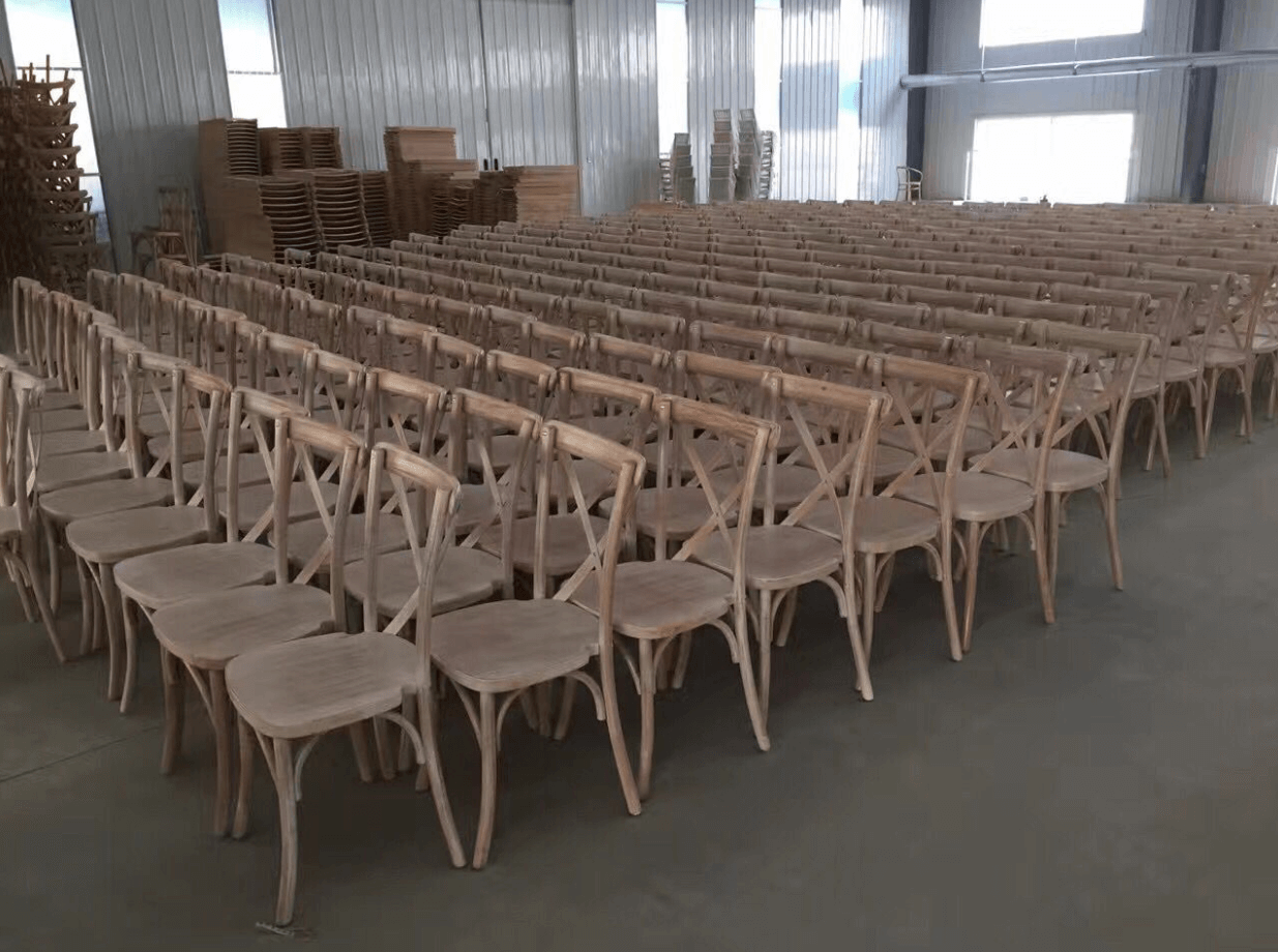 White embryo chair repair polishing