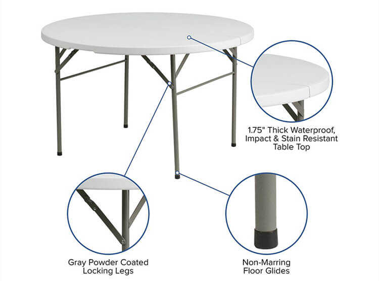 plastic round banquet table