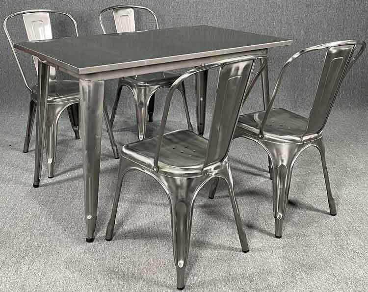 Stainless steel banquet table