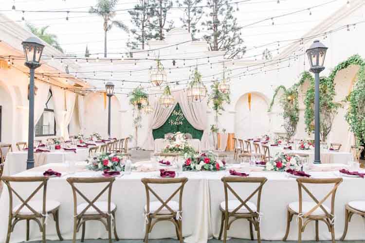 Wedding venue tables