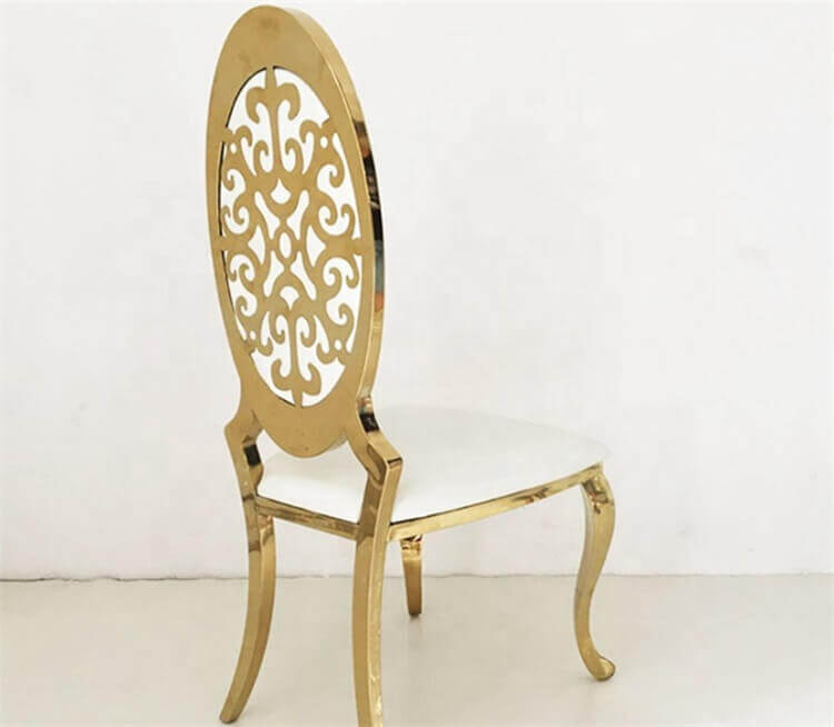 Interchangeable  Back Flower Stainless Steel Chair