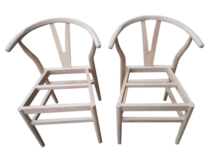 white wishbone chair