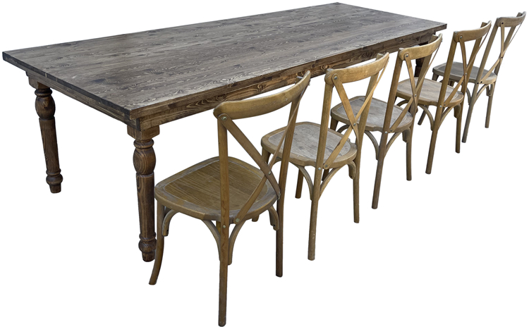 wooden farmhouse table factory