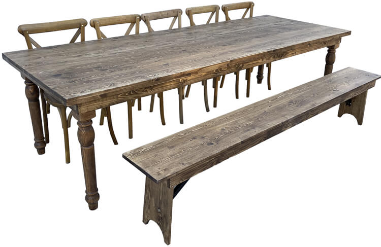 wooden farmhouse table supplier
