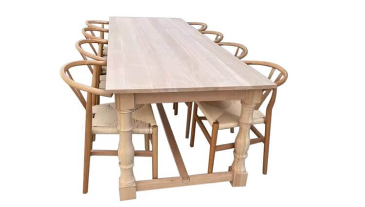 wooden farm tables and chairs factory