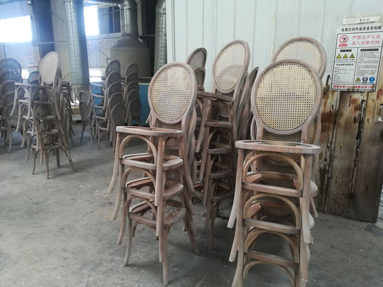 rattan back dining chair