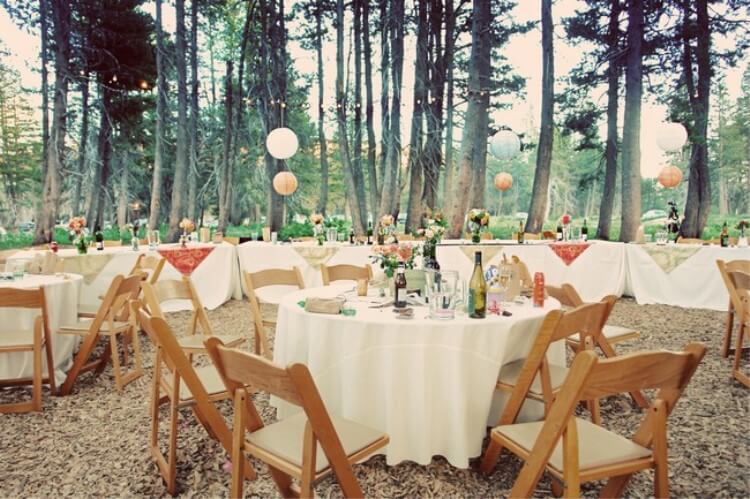 tables and chairs wedding