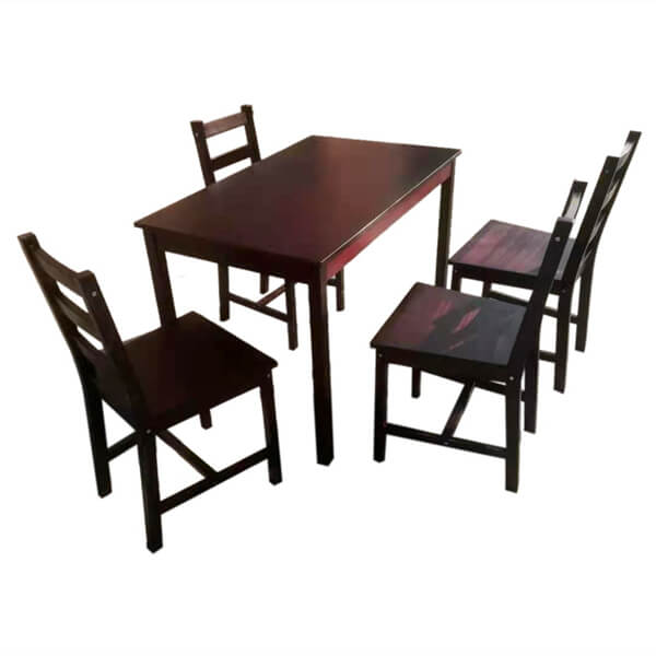 black wooden dining chair