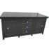 black buffet table